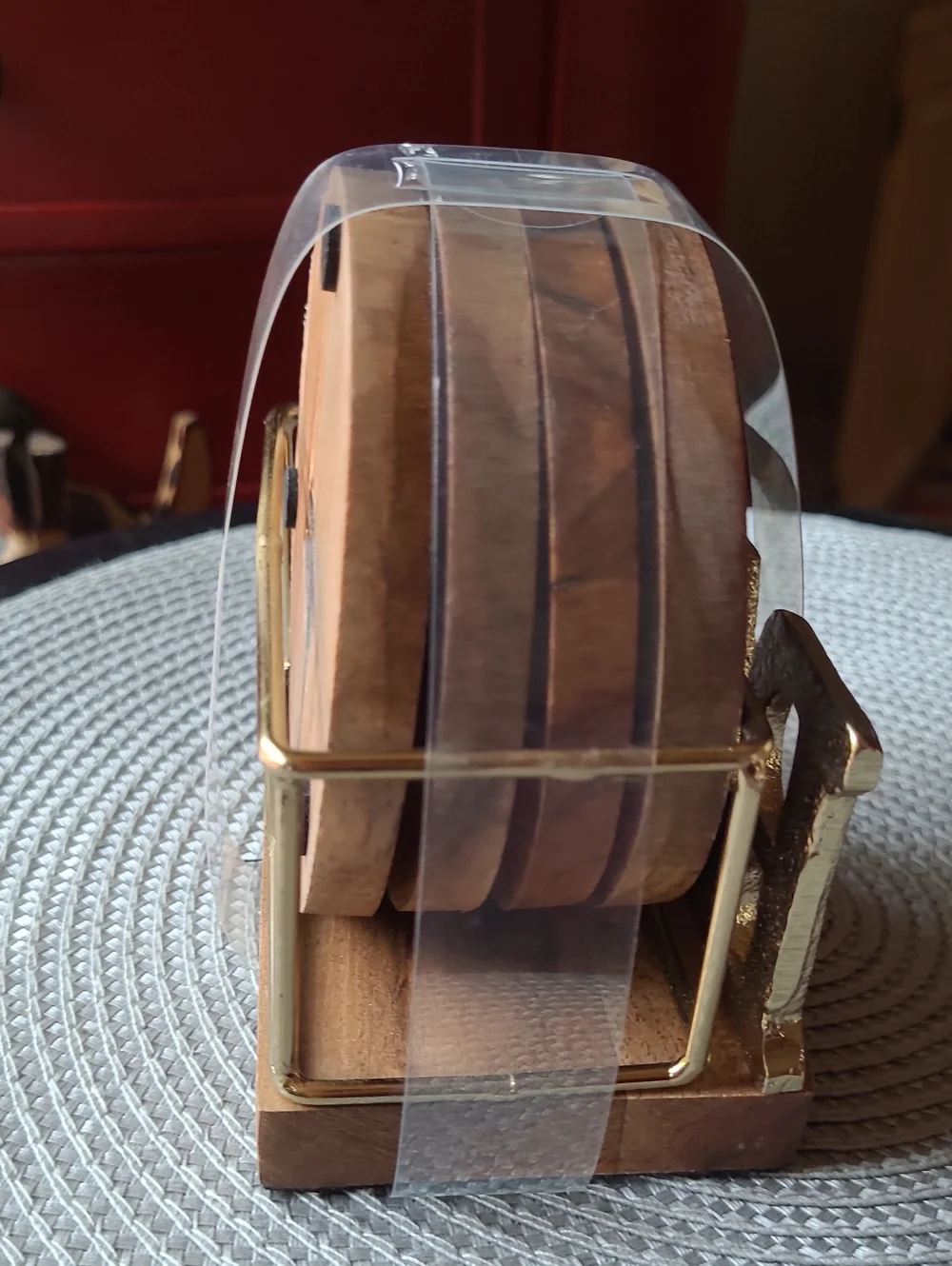 Acacia Wooden BAR Coaster Holder